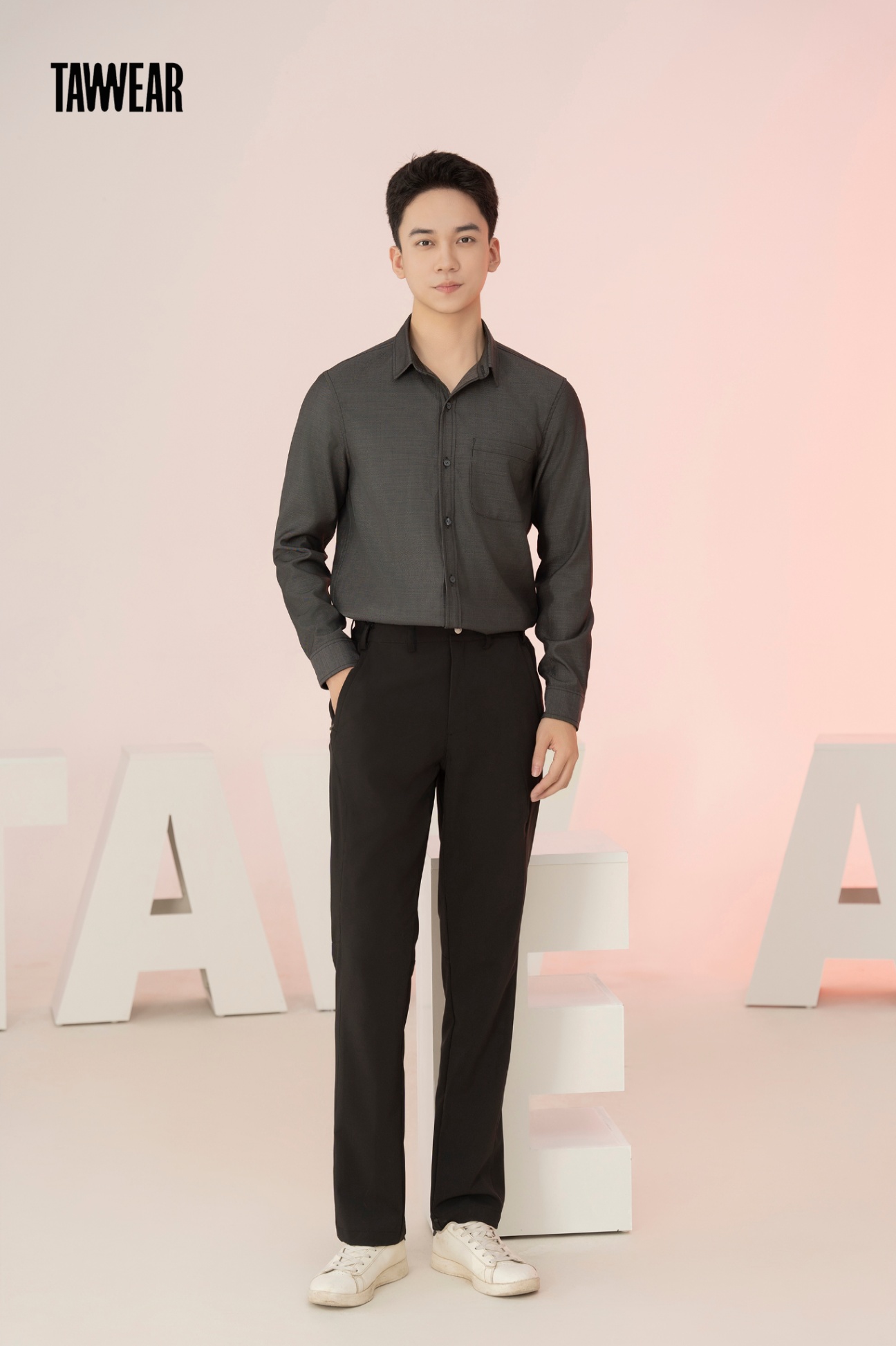 Áo Sơ Mi Nam Linen Đen Mềm Dây AS298
