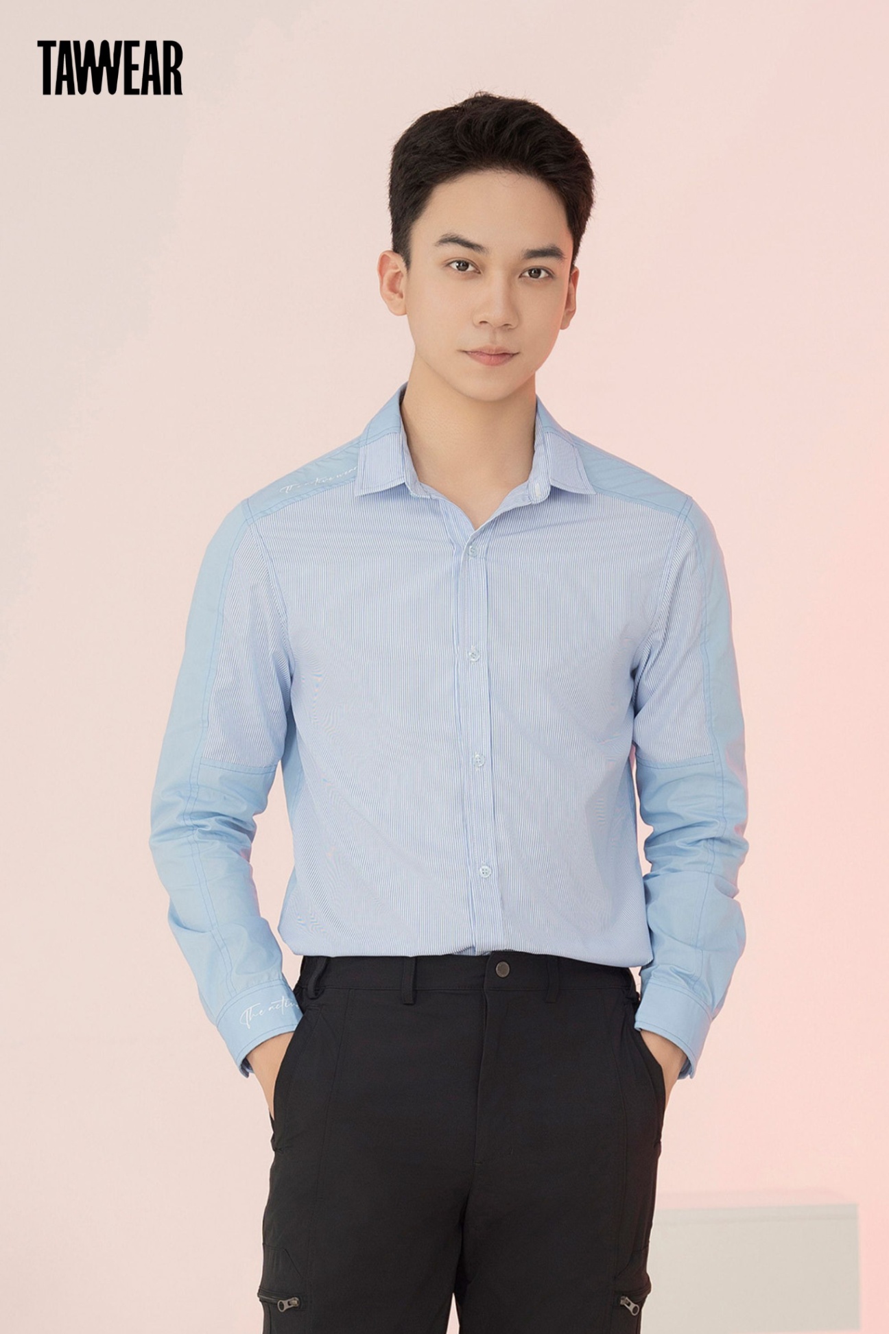 Áo Sơ Mi Nam Dài Tay Kẻ Phối AS305