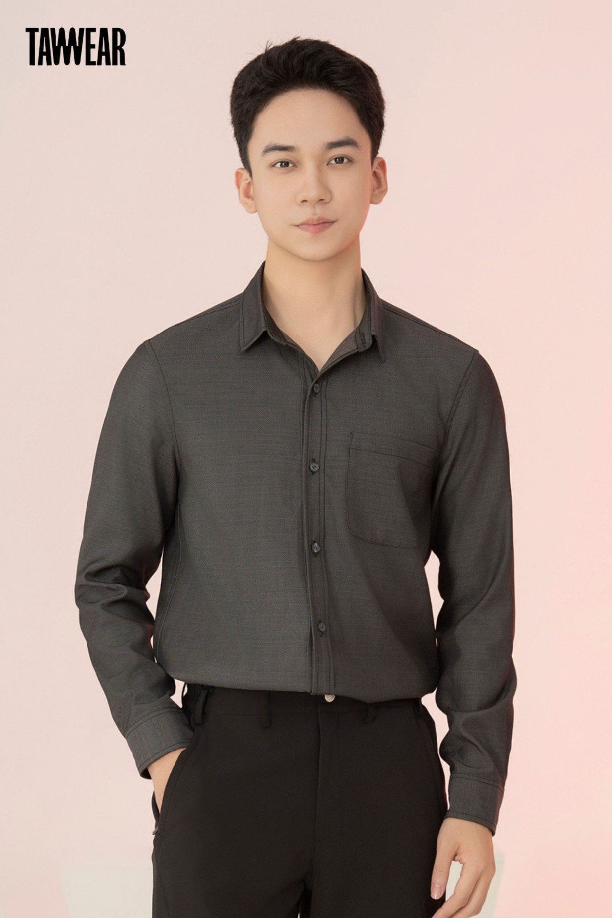 Áo Sơ Mi Nam Linen Đen Mềm Dây AS298