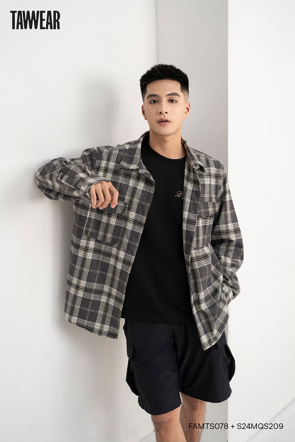 Áo Sơ Mi Regular Cào Bông Dài Tay TS078