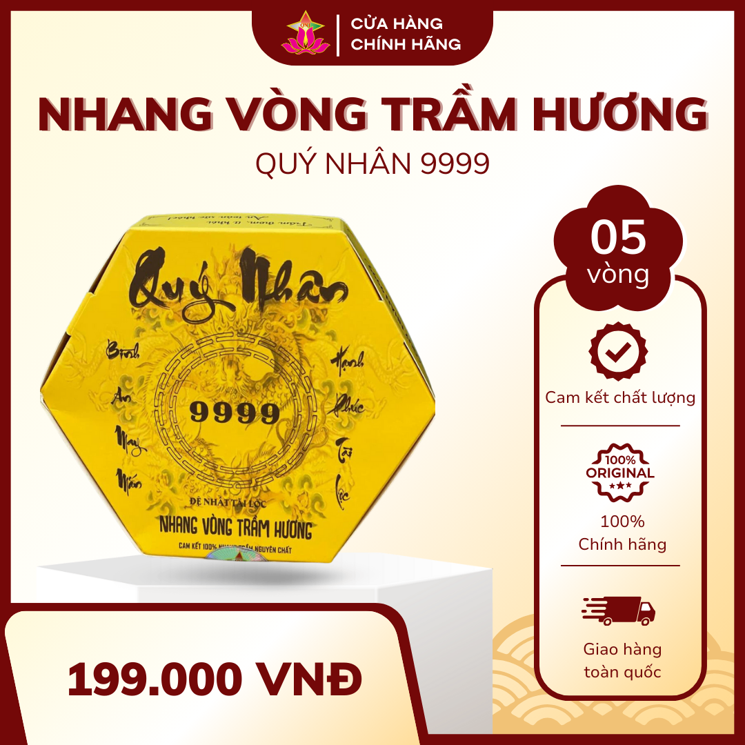 Nhang vòng trầm hương Quý Nhân 9999 - 5 vòng nhang