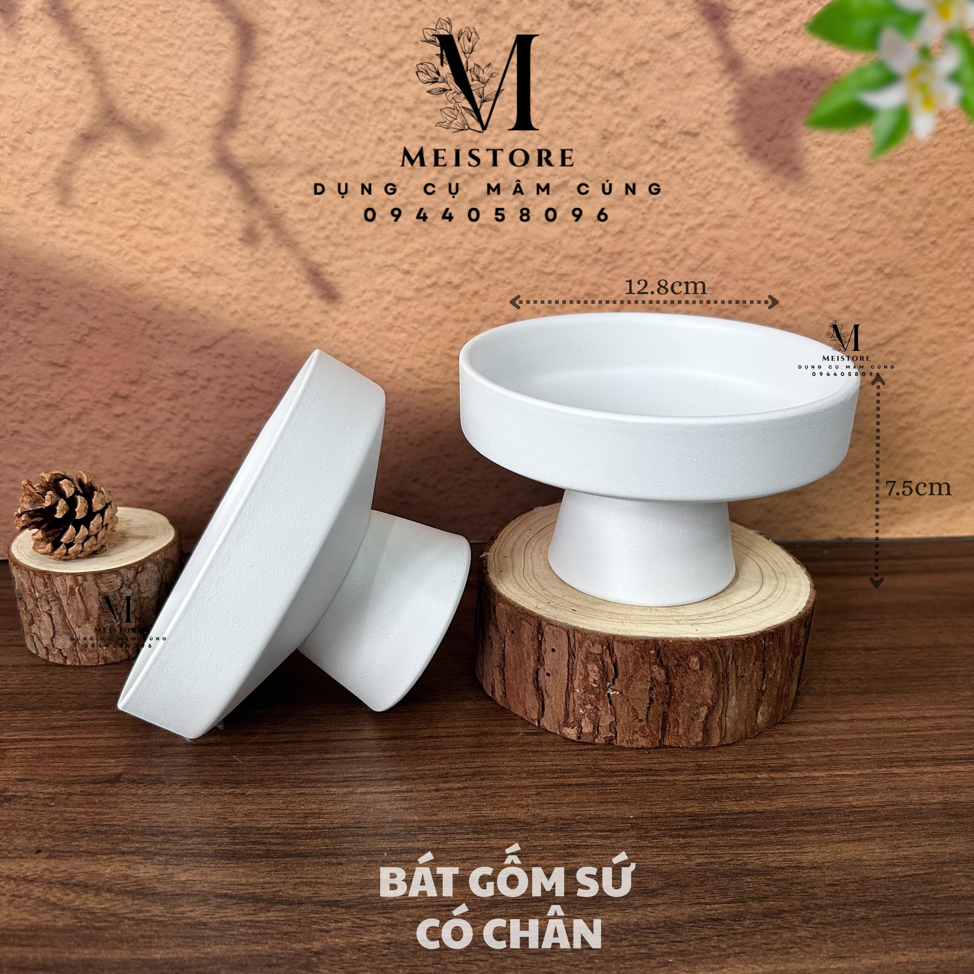 Bát sứ có chân cao 12,8cm