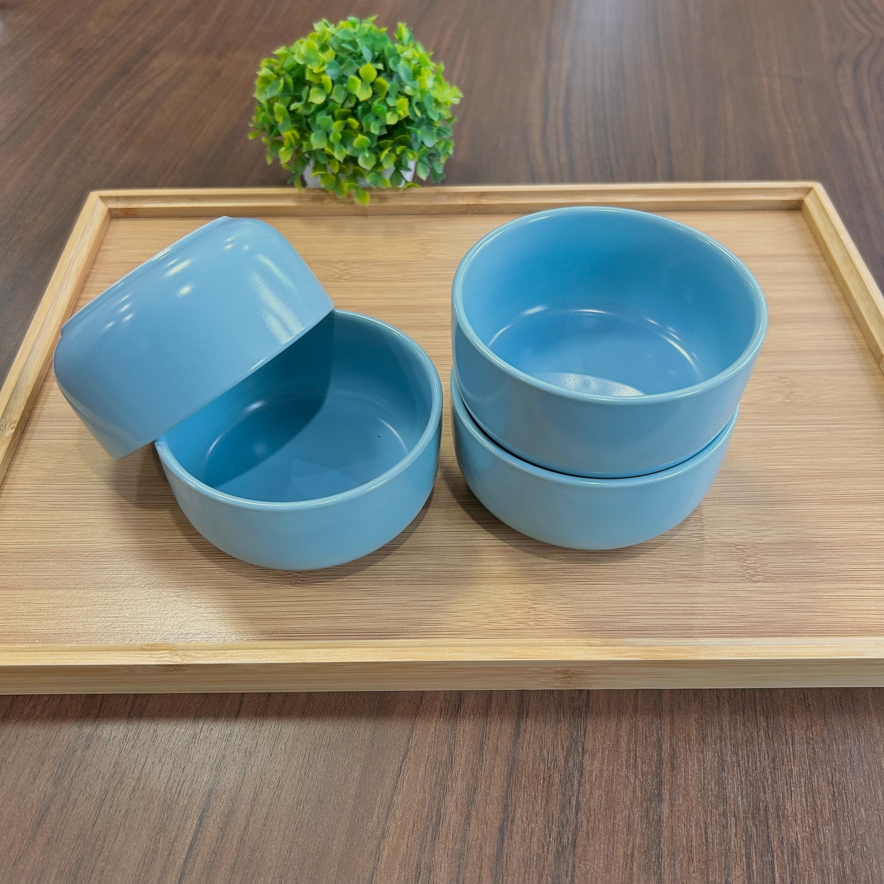 Bát tròn sứ màu xanh dương 12cm - sale