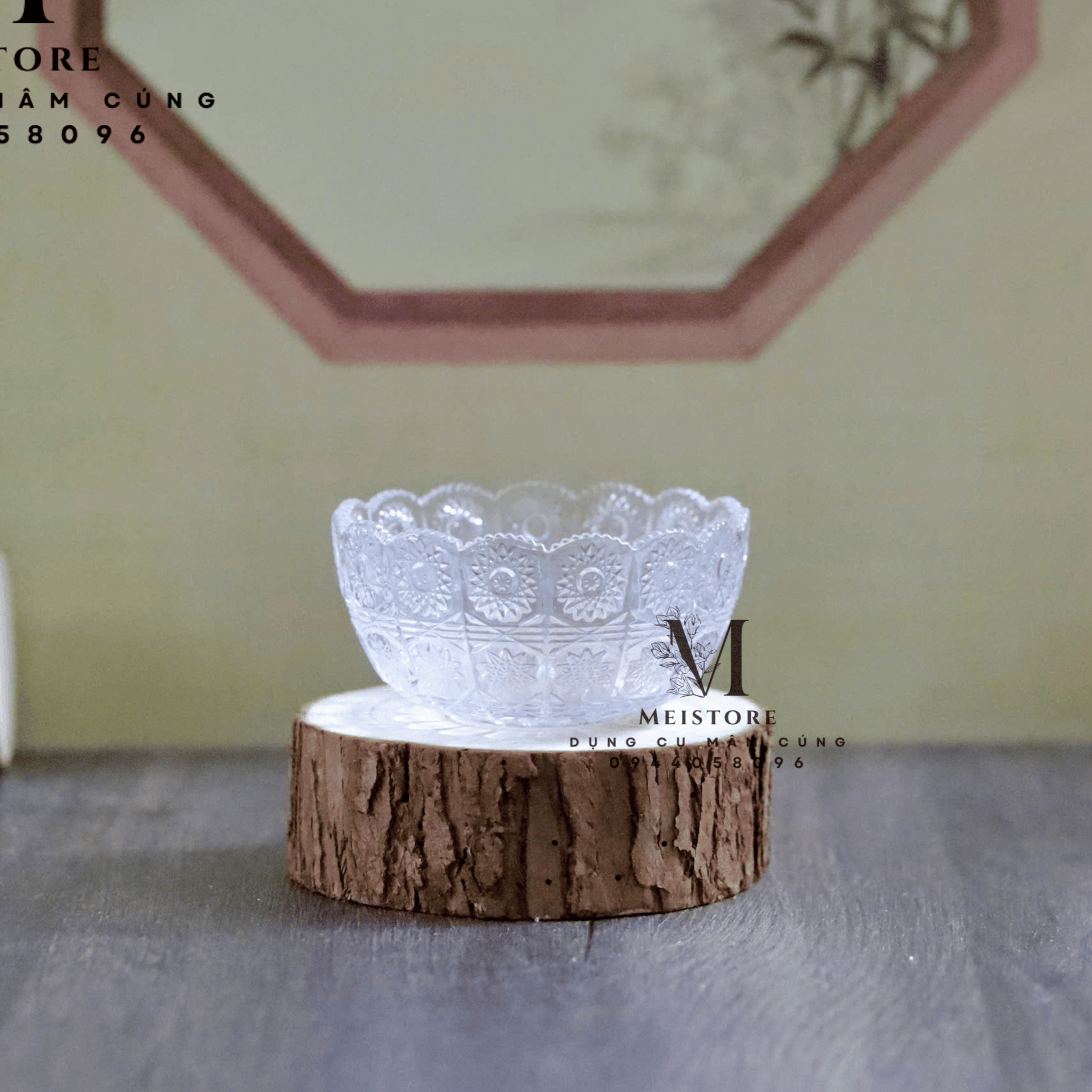 Bát tròn thủy tinh đựng trôi chè - bộ hiện đại