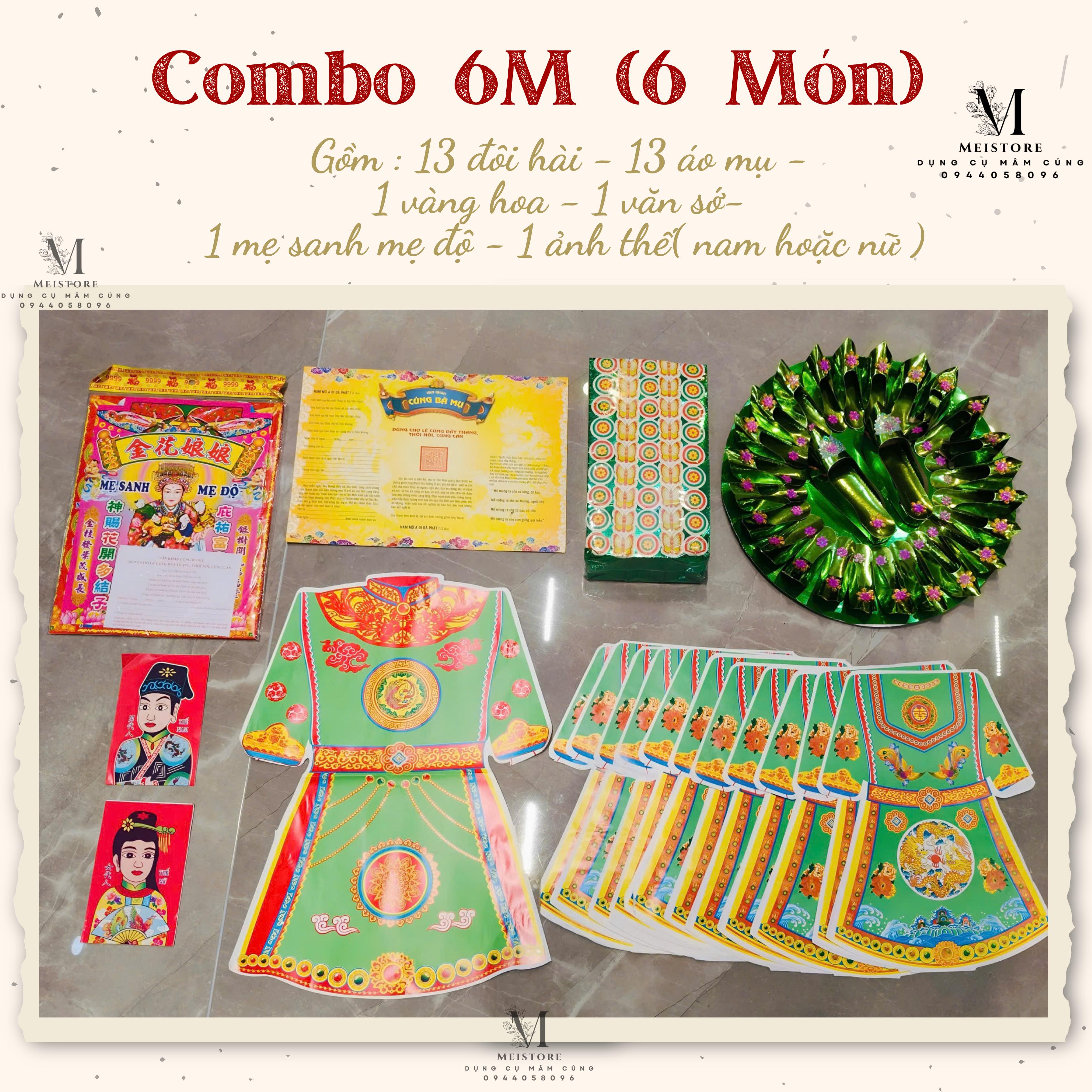 Bộ giấy cúng mụ 6 món