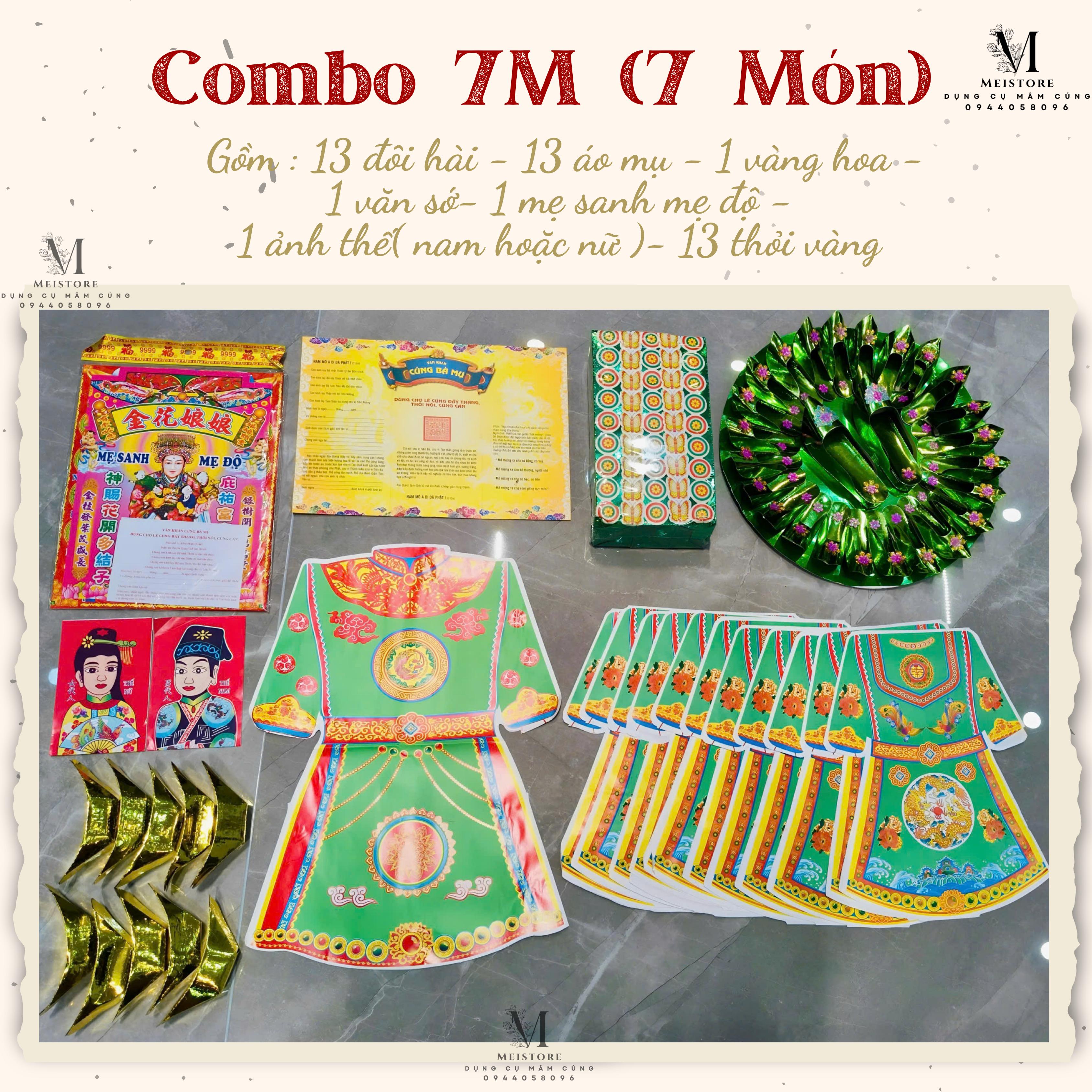 Bộ giấy cúng mụ 7 món