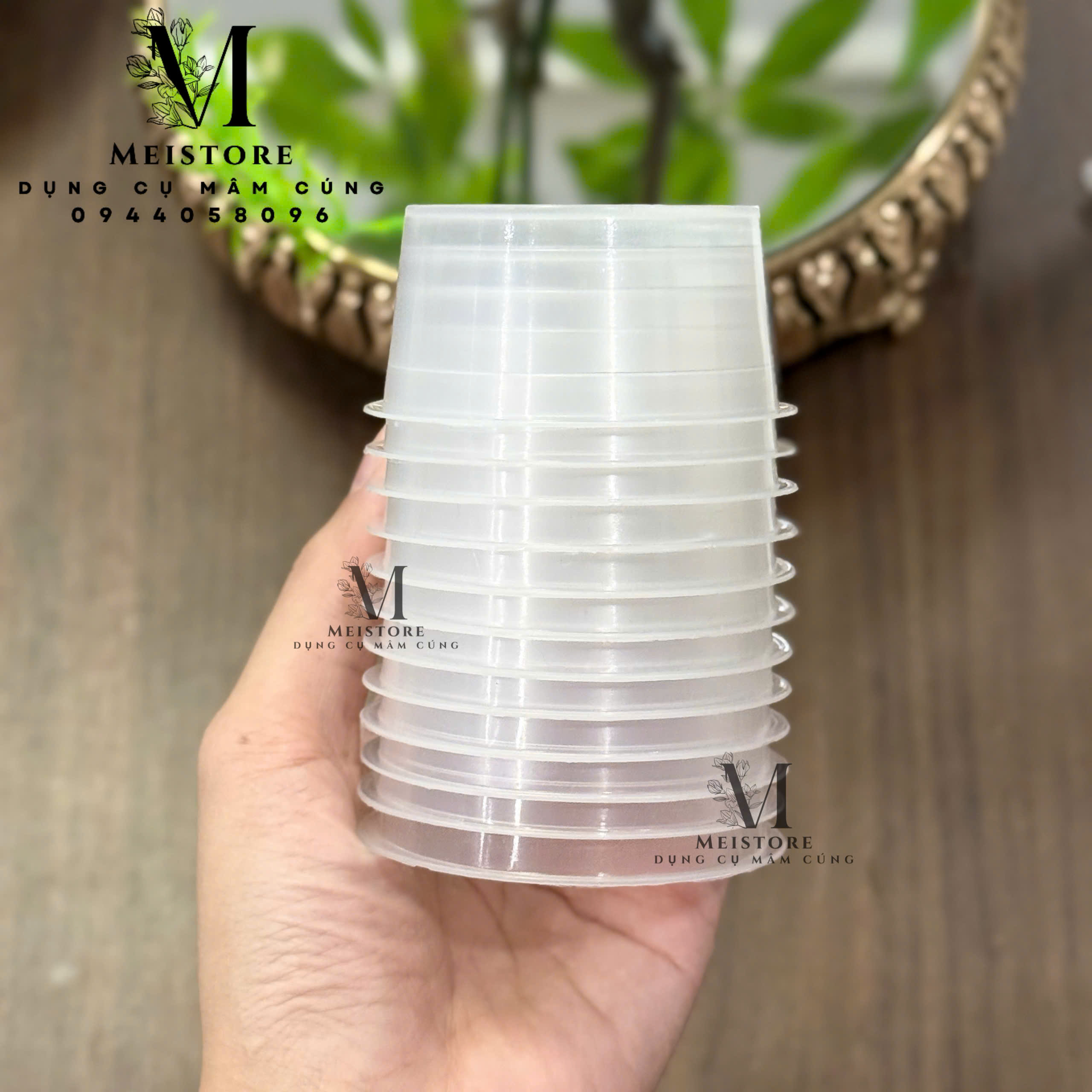 Cốc plan kê đồ cỡ to cao 3cm (50 chiếc)