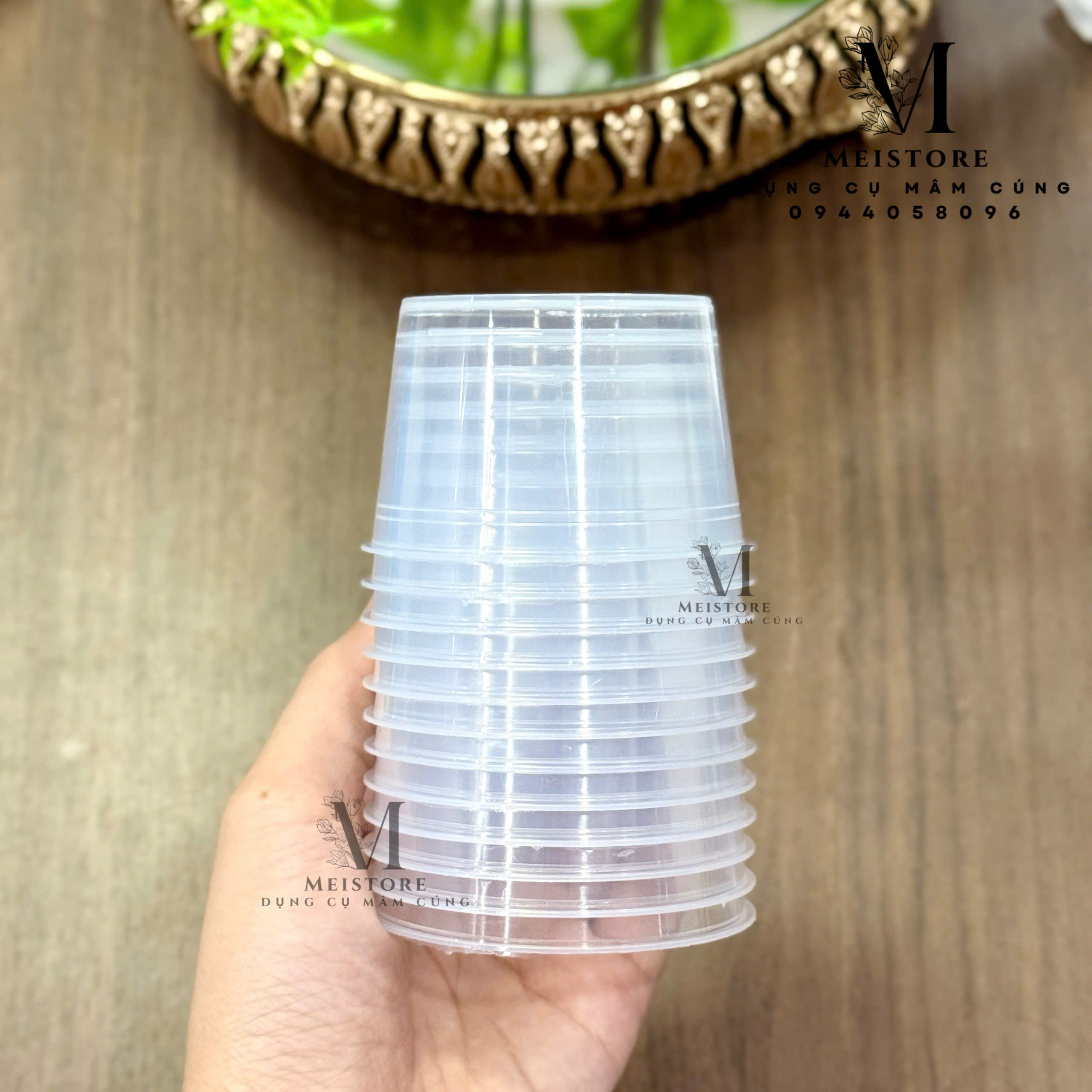 Cốc plan kê đồ cỡ to cao 4cm (50 chiếc)