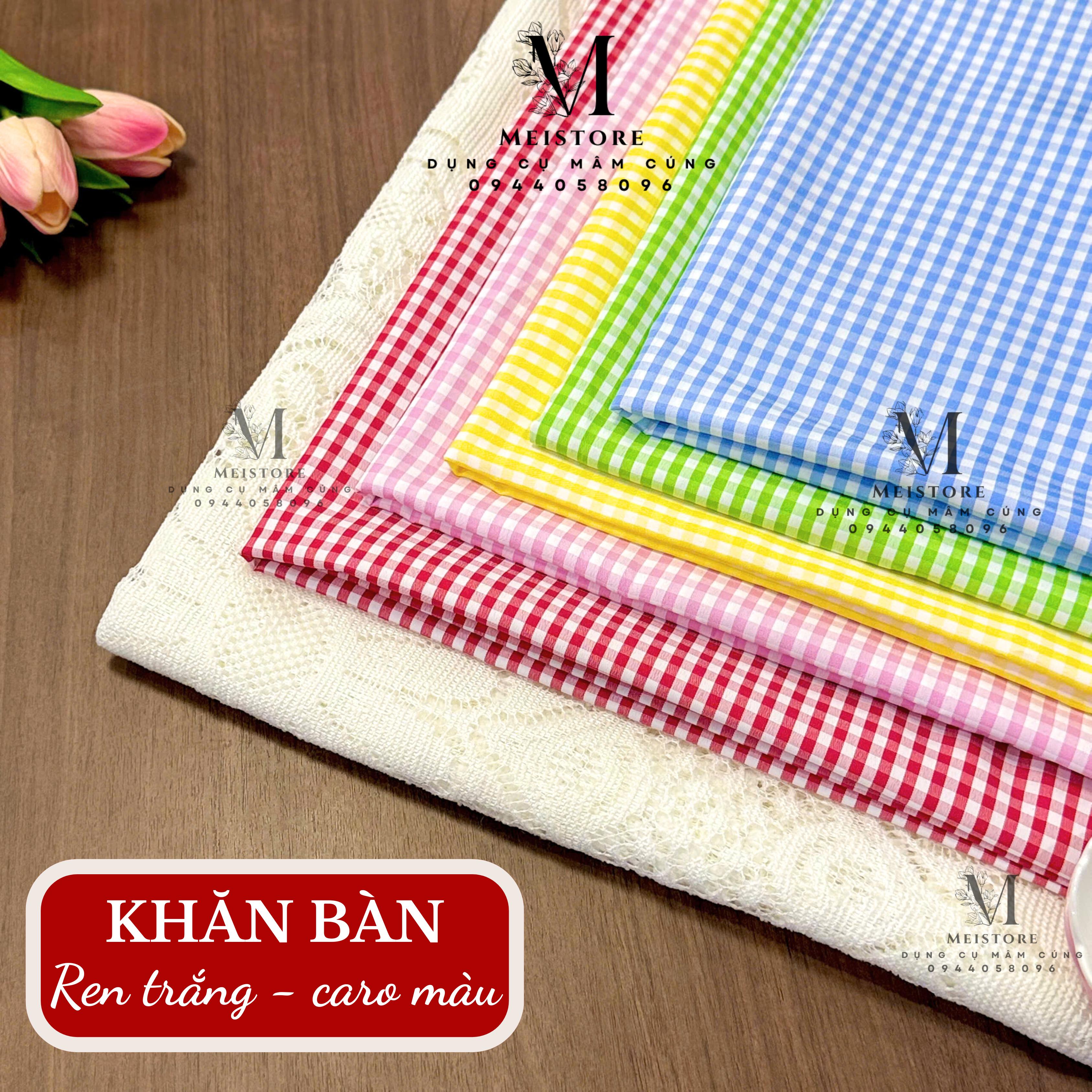 Khăn caro vải mềm không nhăn