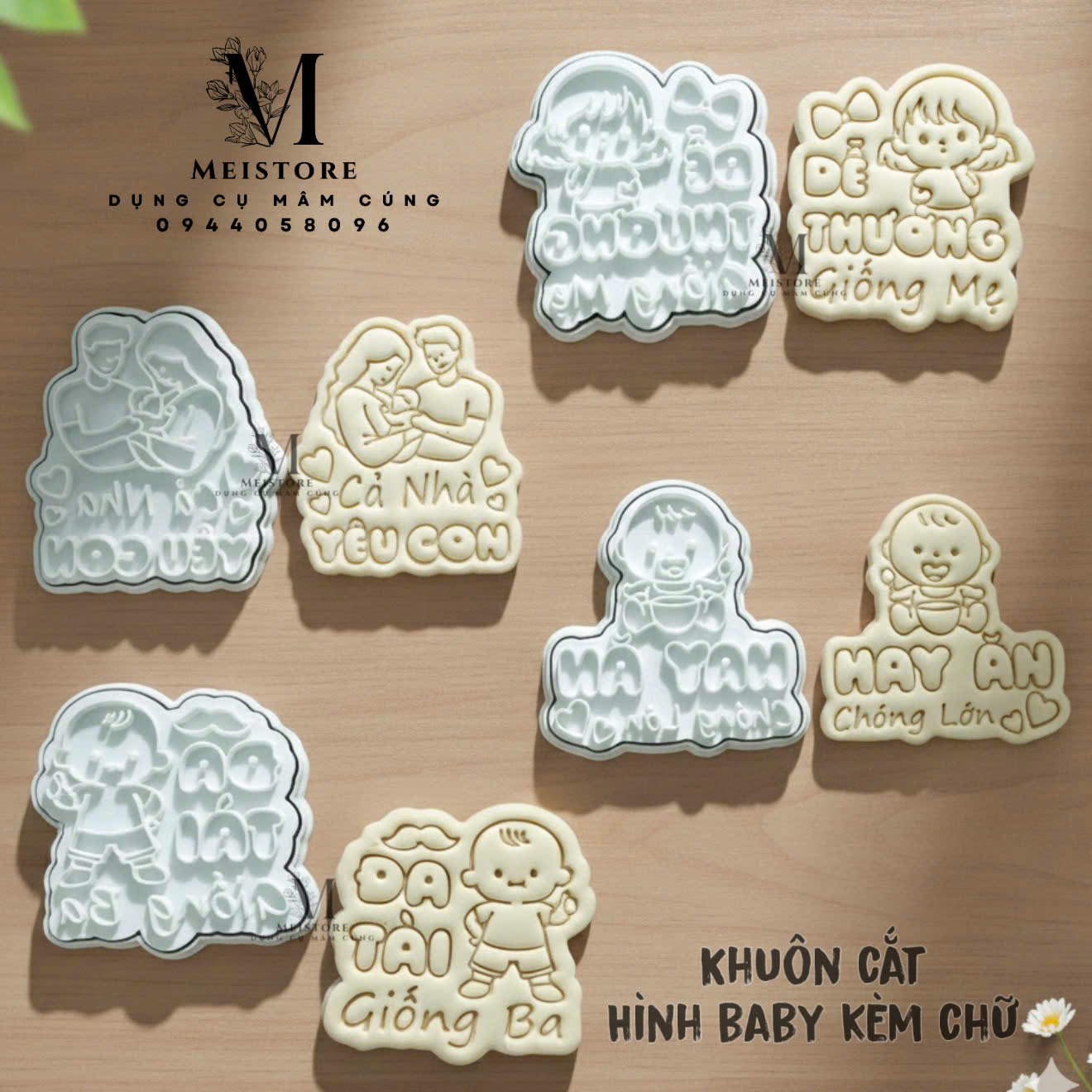 Khuôn nhựa 7cm ấn đậu