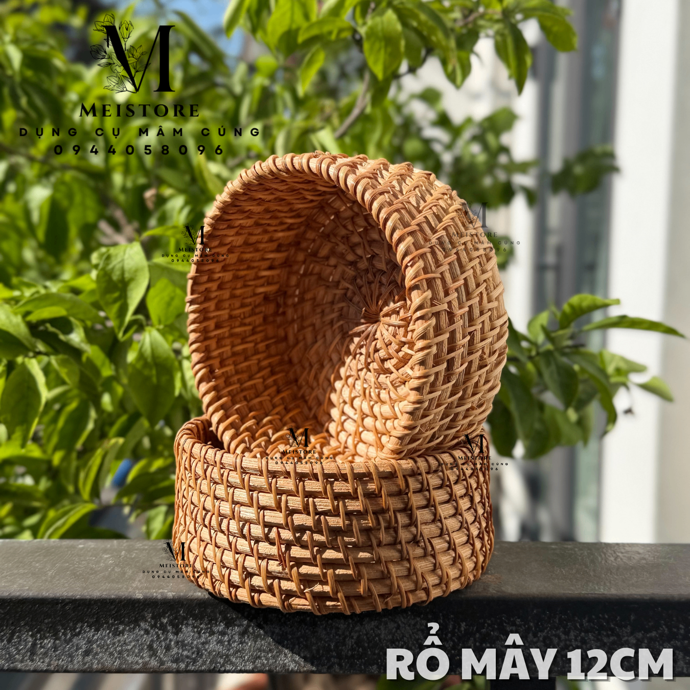 Rô mây 12cm đựng xôi