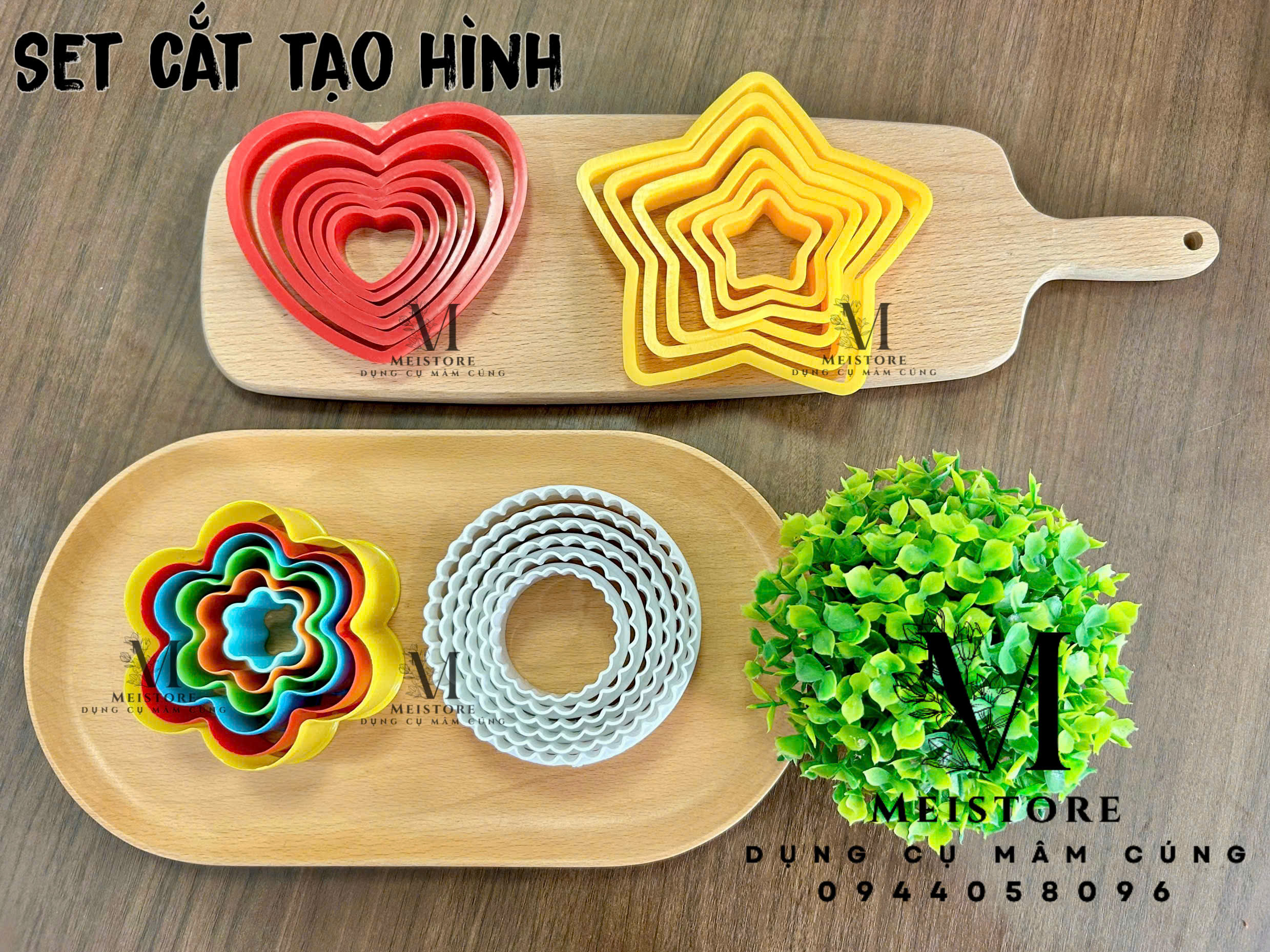 Set 6 khuôn vòng cắt đậu