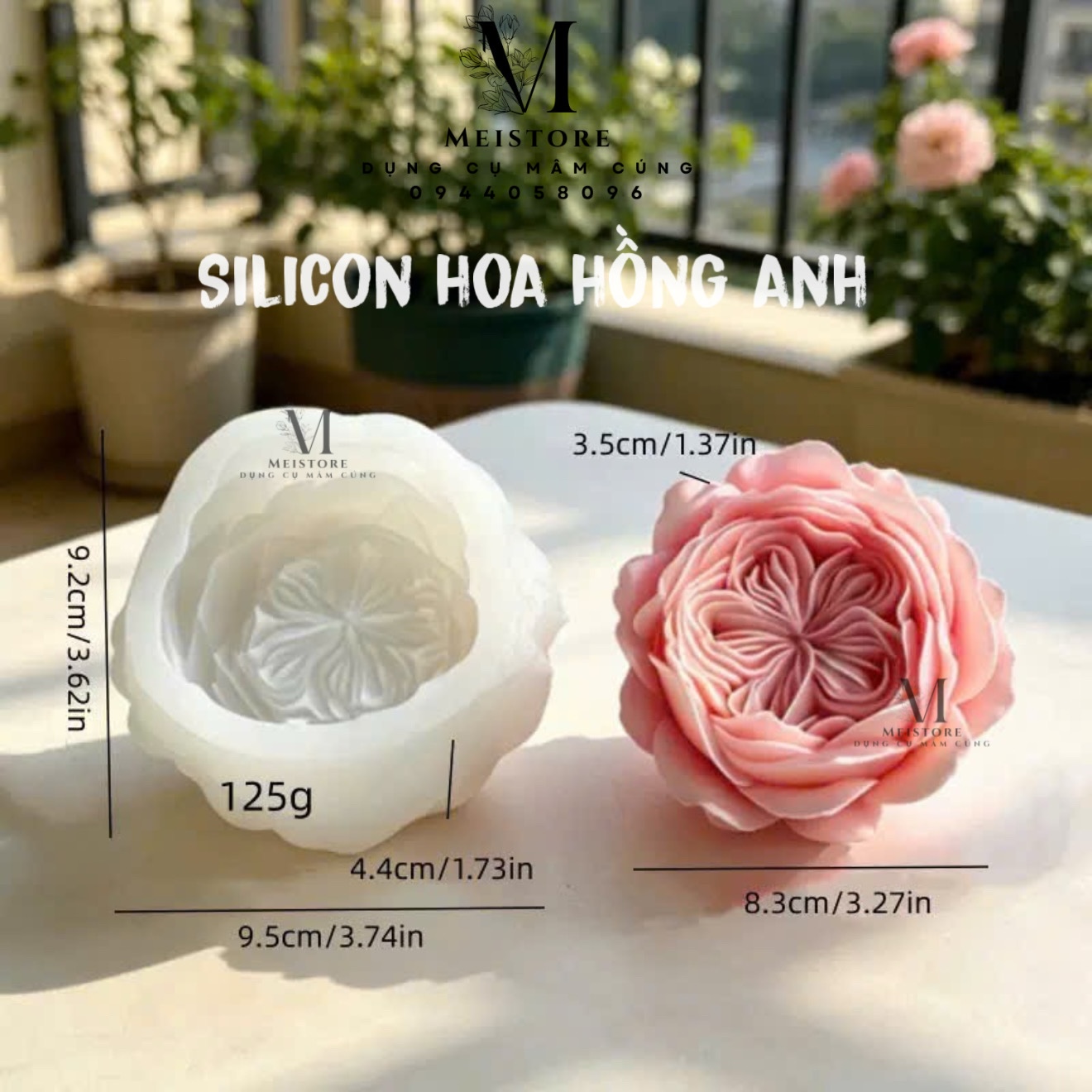 Silicon hoa hồng anh
