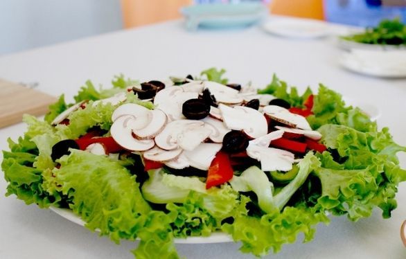 Salad nấm mỡ