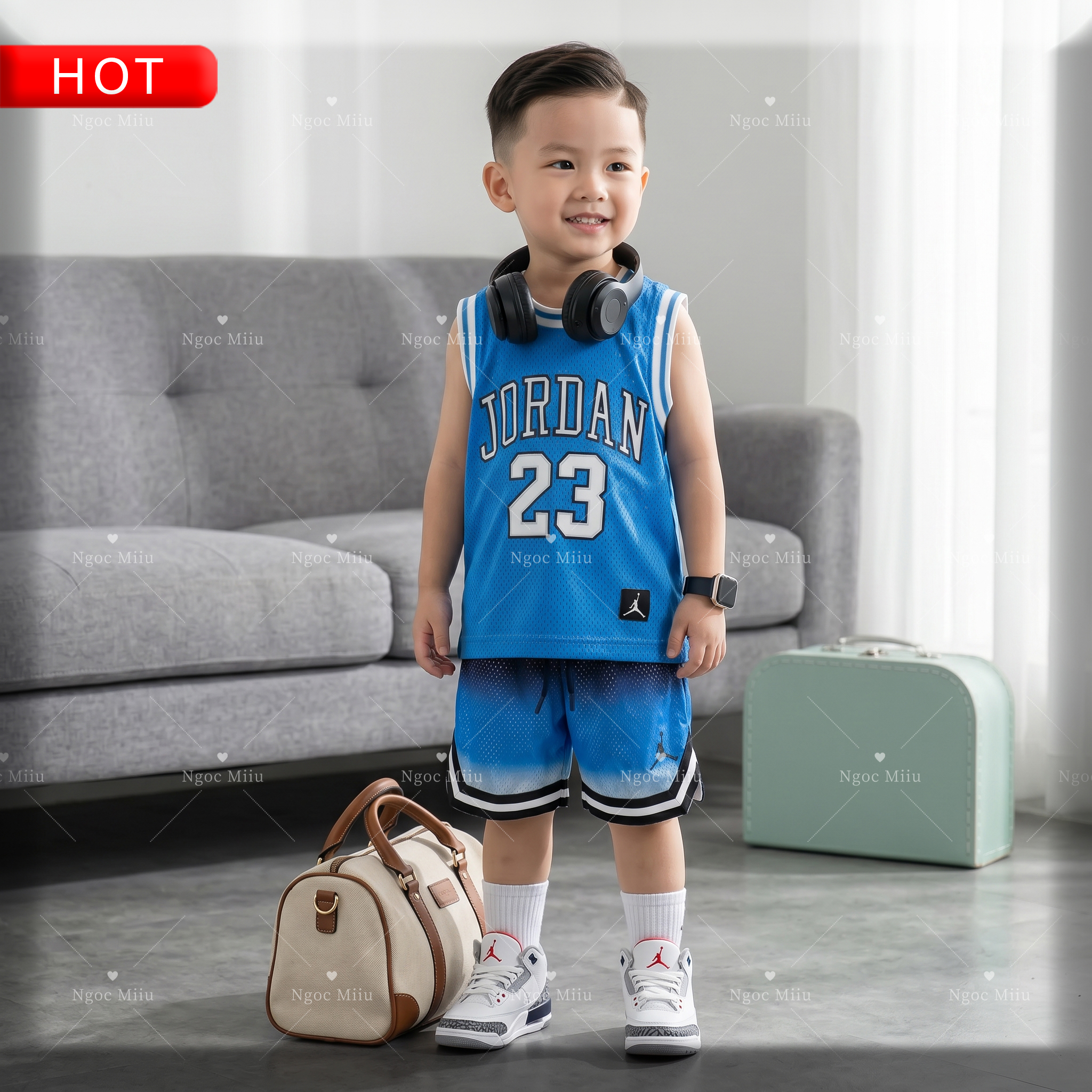 Bộ ba lỗ Jordan loang 23
