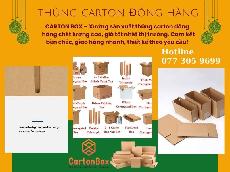 Công ty sản xuất hộp giấy cung cấp hộp carton đóng hàng chất lượng cao