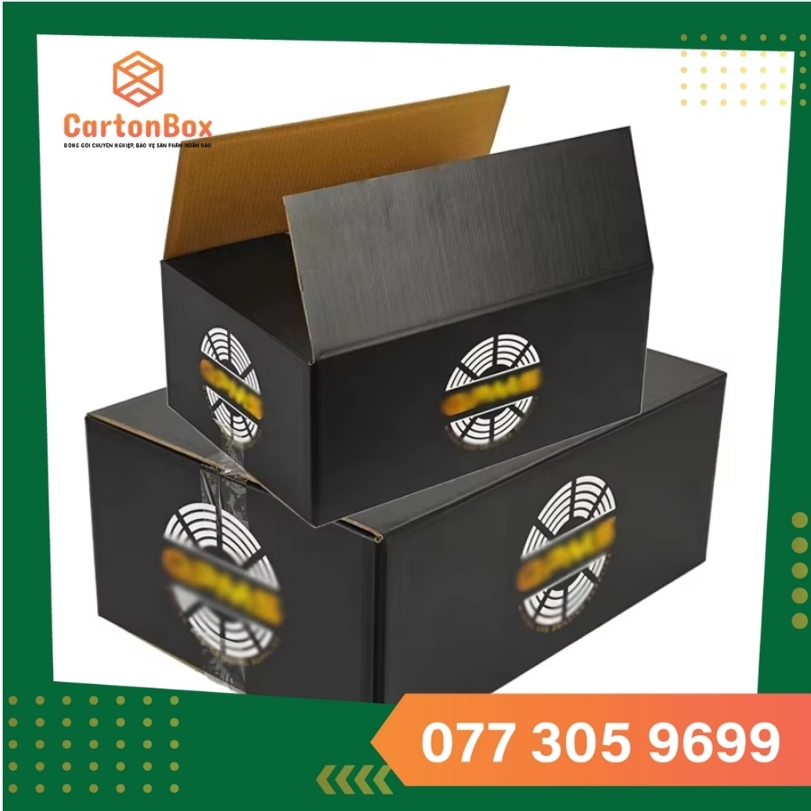 Hộp giấy carton – Hộp bền, logo nét, thương hiệu bật lên