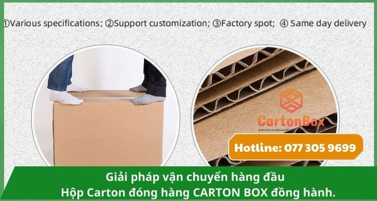 Hộp Carton Đóng Hàng Tùy Biến Kích Thước – Phù Hợp Mọi Nhu Cầu Đóng Gói