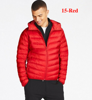 Áo lông vũ nam cổ trụ Size L - 15 Red