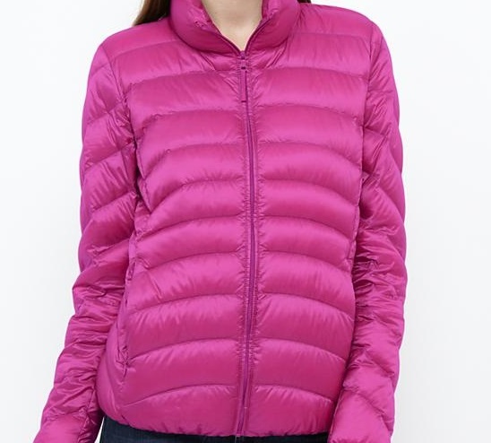 Áo lông vũ nữ Uniqlo cổ trụ Size L - 12 pink