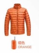 Áo lông vũ nam cổ trụ Size M - 25 Orange