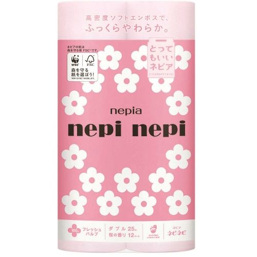 Giấy vệ sinh Nepi Nepi Quality 2 lớp 12 cuộn hồng