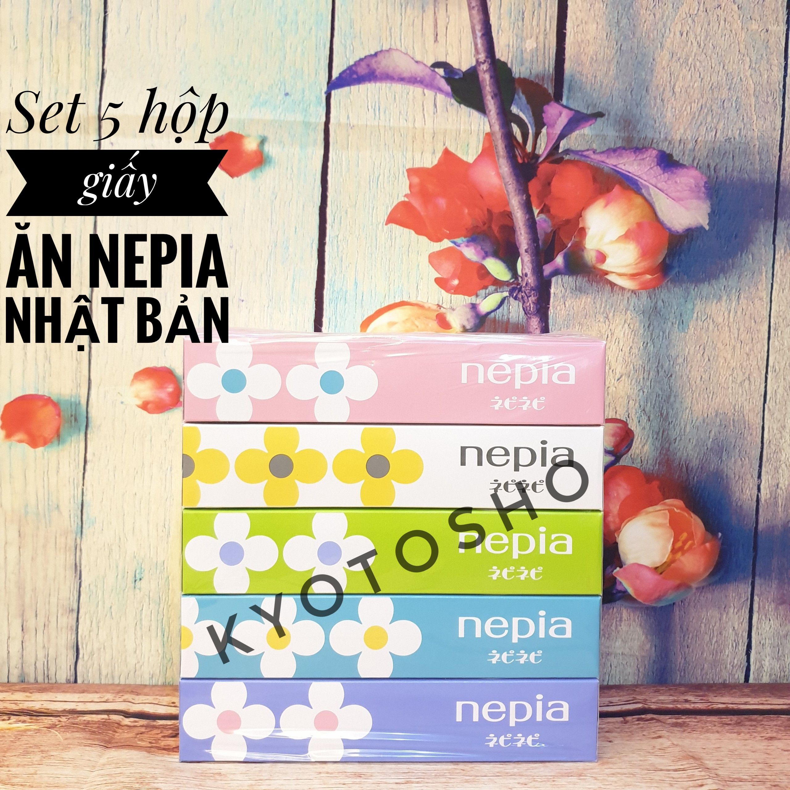 Set 5 hộp giấy ăn Nepia Nepi Quality