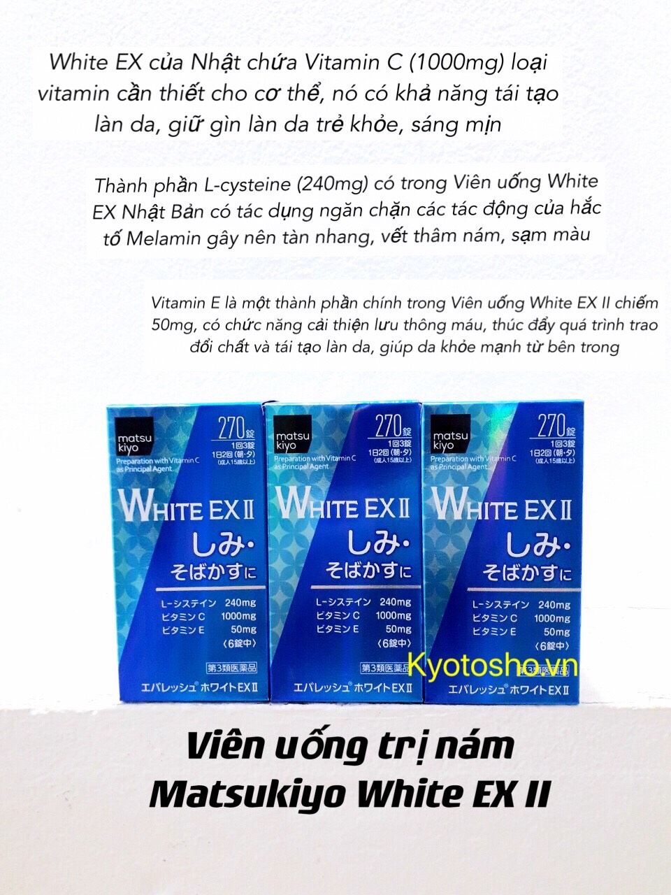 Viên uống trị nám Matsukiyo White EX II 270V