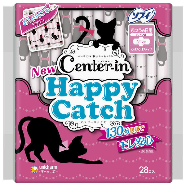 Băng vệ sinh UNI Center-in Happy Catch có cánh 28 miếng