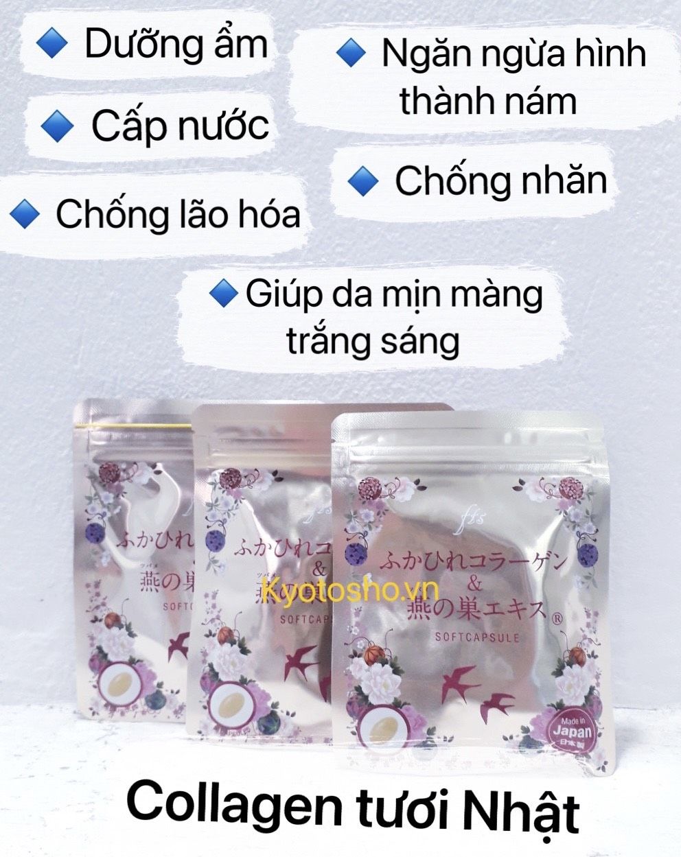 Viên uống Softcapsule bổ sung collagen tươi và nhau thai 30 viên