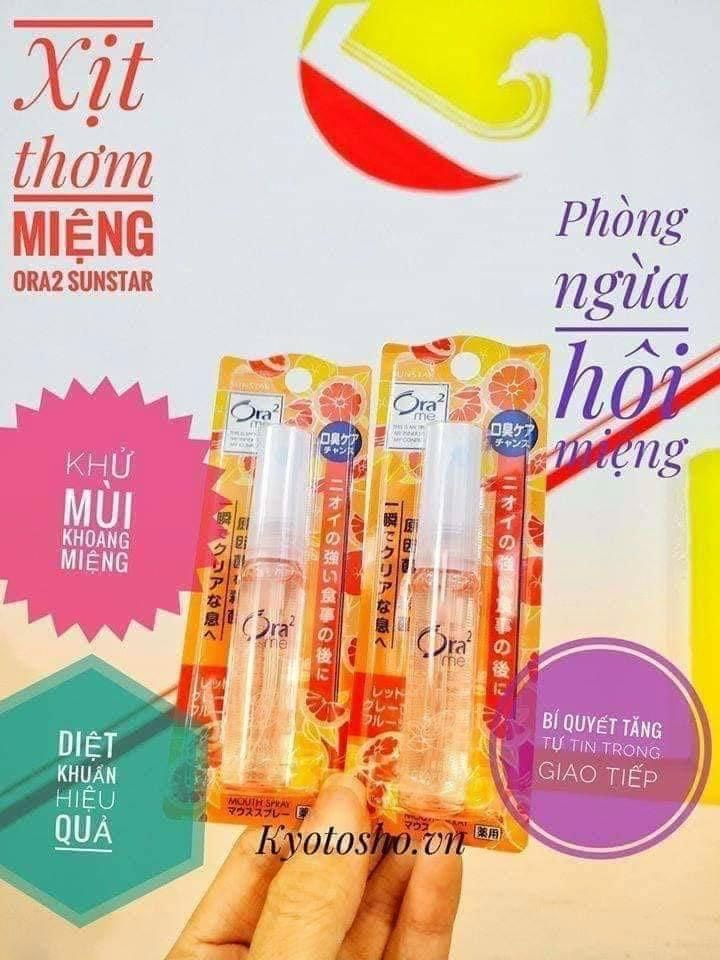 Xịt thơm miệng Ora2 Sunstar 6ml hương bưởi