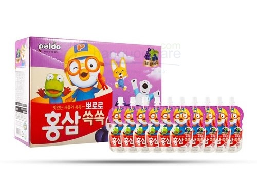 Nước Hồng Sâm Trẻ Em Paldo Pororo vị nho 100ml