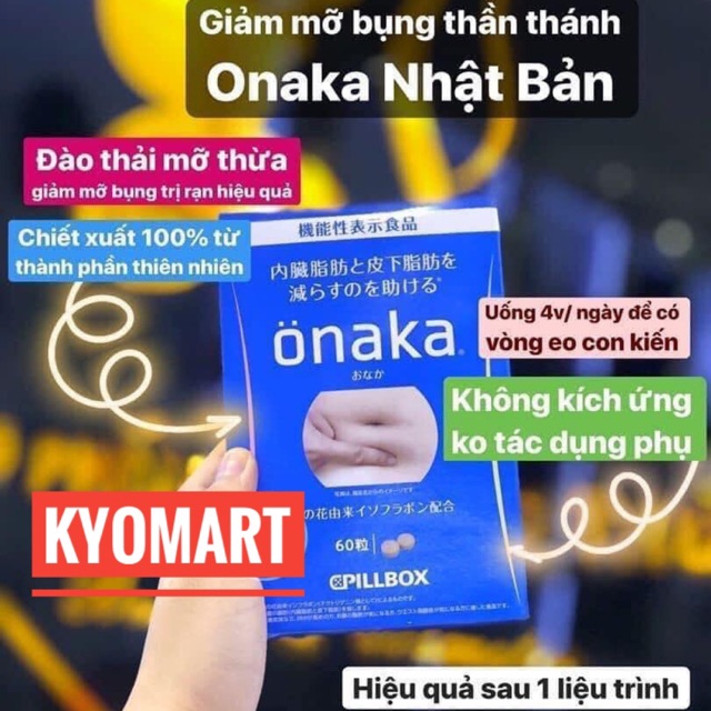 Viên giảm mỡ bụng Onaka 60 viên Nhật Bản
