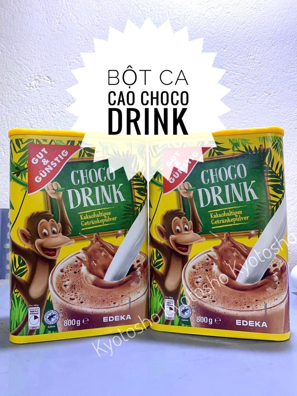 Bột cacao pha sữa CHOCO DRINK đức 800g