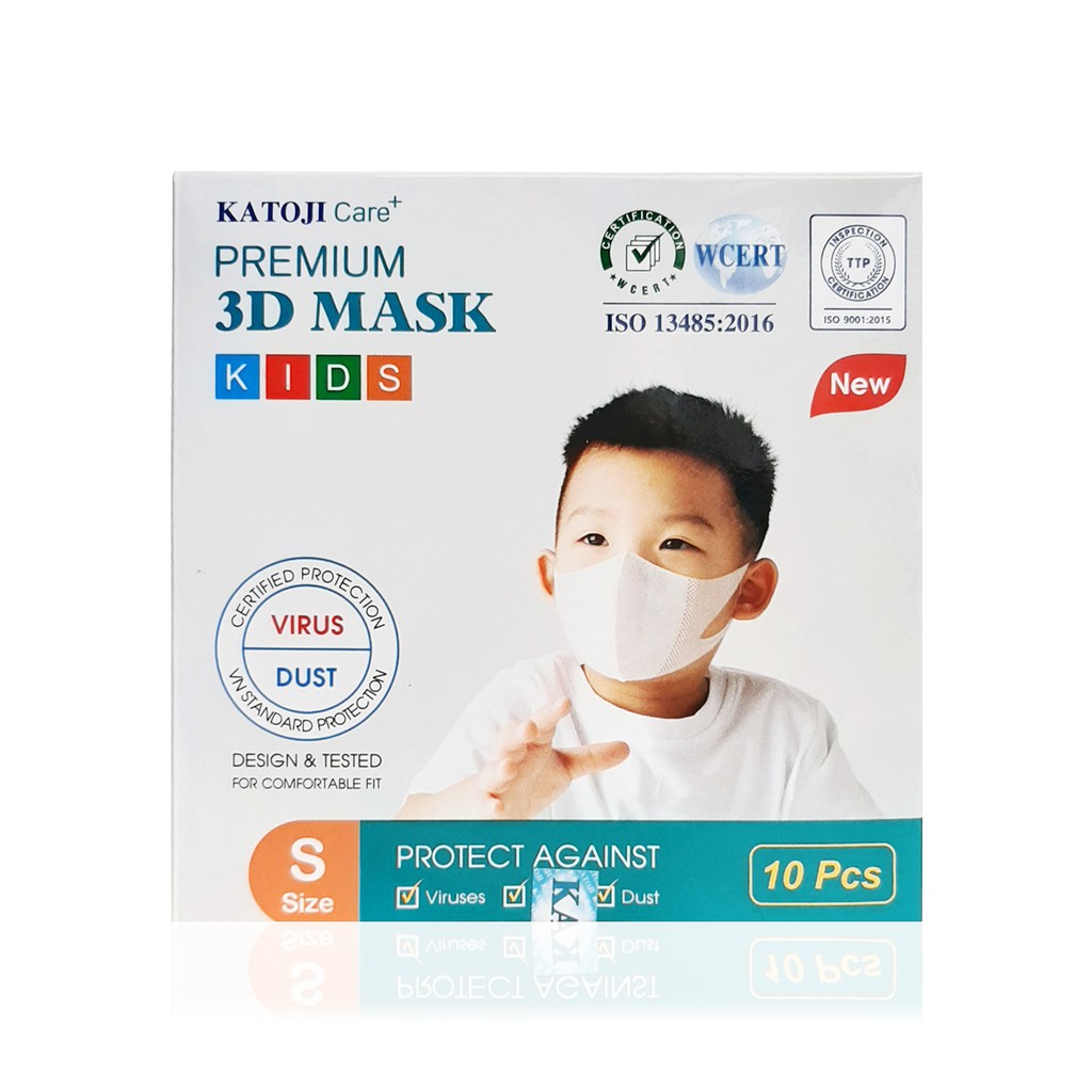 Khẩu trang Premium 3D mask dành cho bé size s hộp 10C