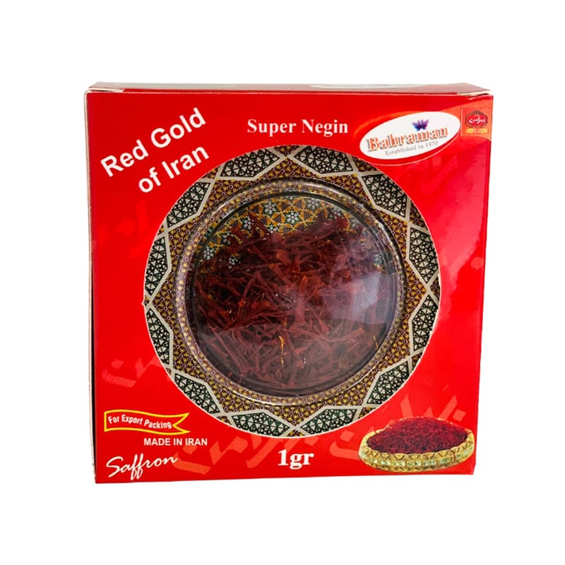 Nhụy hoa nghệ tây Bahraman Super Negin 1gr hộp đỏ chữ trắng