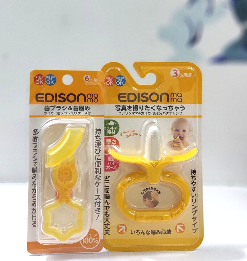 Gặm nướu Edison hình quả chuối cho bé 3 tháng