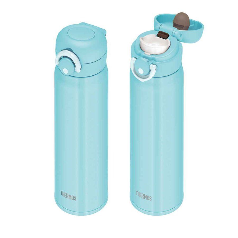 Bình giữ nhiệt Thermos 0.5L nắp bật màu xanh nhạt