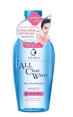 Tẩy trang Micellar Senka White 230ml Hồng