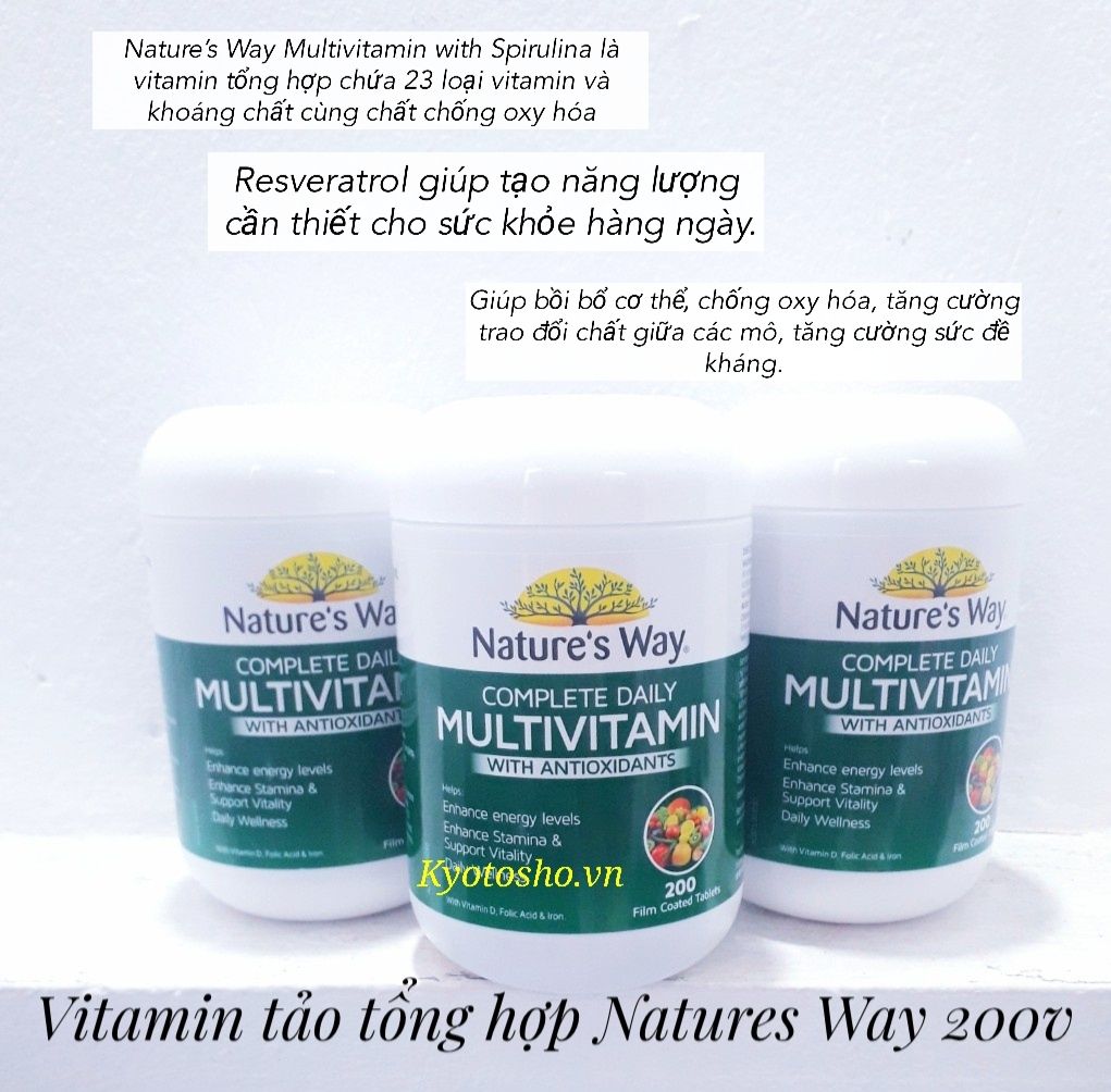 Vitamin tảo tổng hợp Natures Way 200v