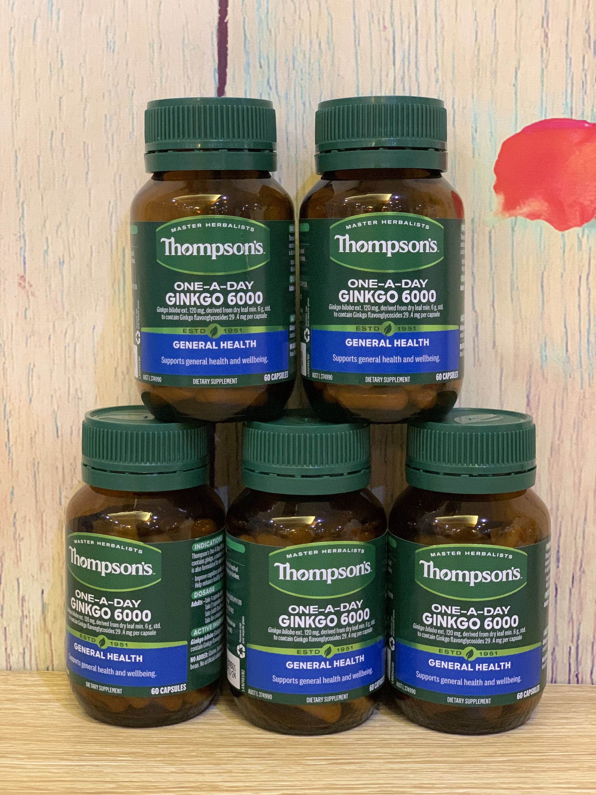 Viên uống bổ não Thompson’s Ginkgo 6000mg 60 viên