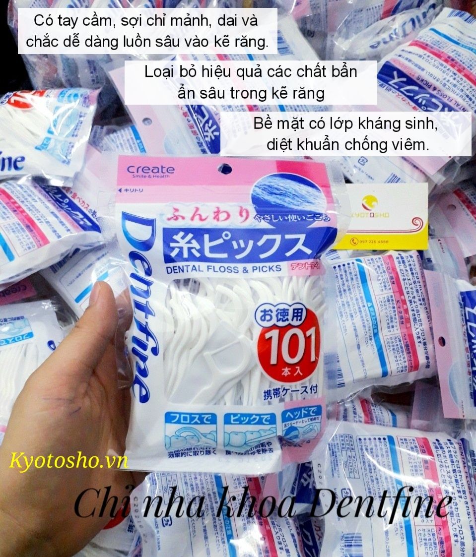 Chỉ nha khoa Dentfine Nhật gói 101 chiếc