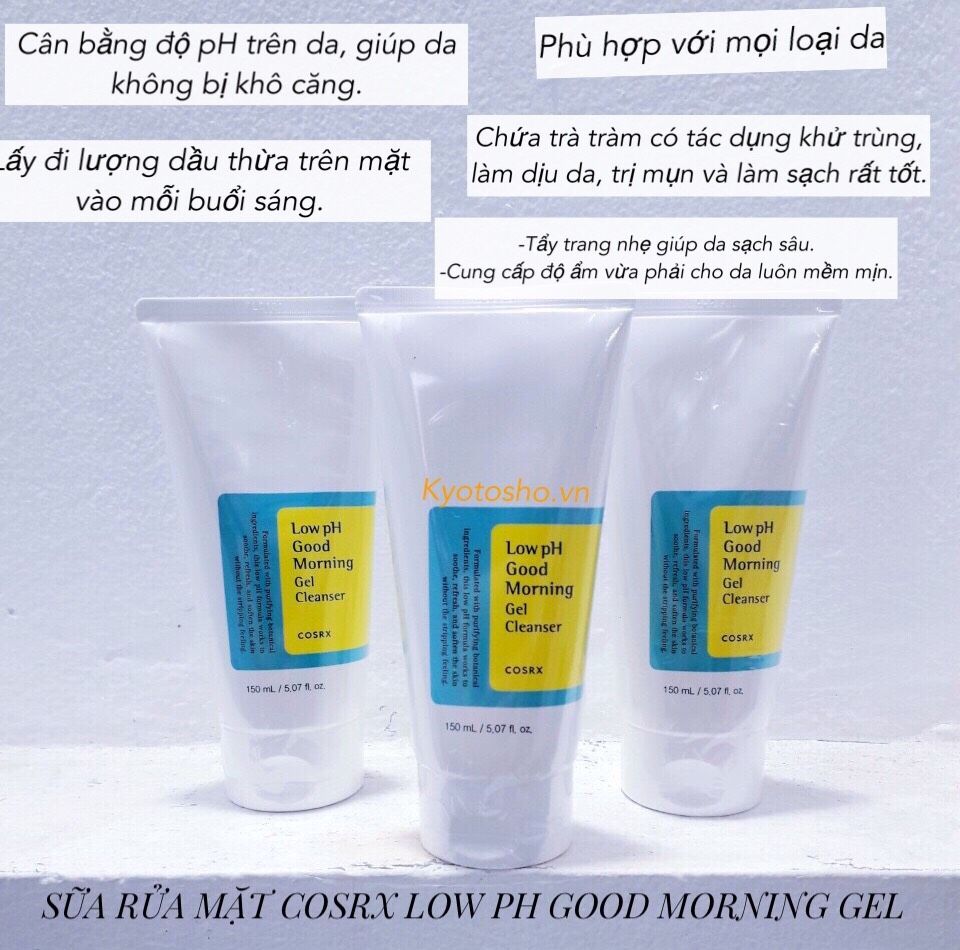 Sữa Rửa Mặt Cosrx Low PH Good Morning Gel Cleanser 150ml