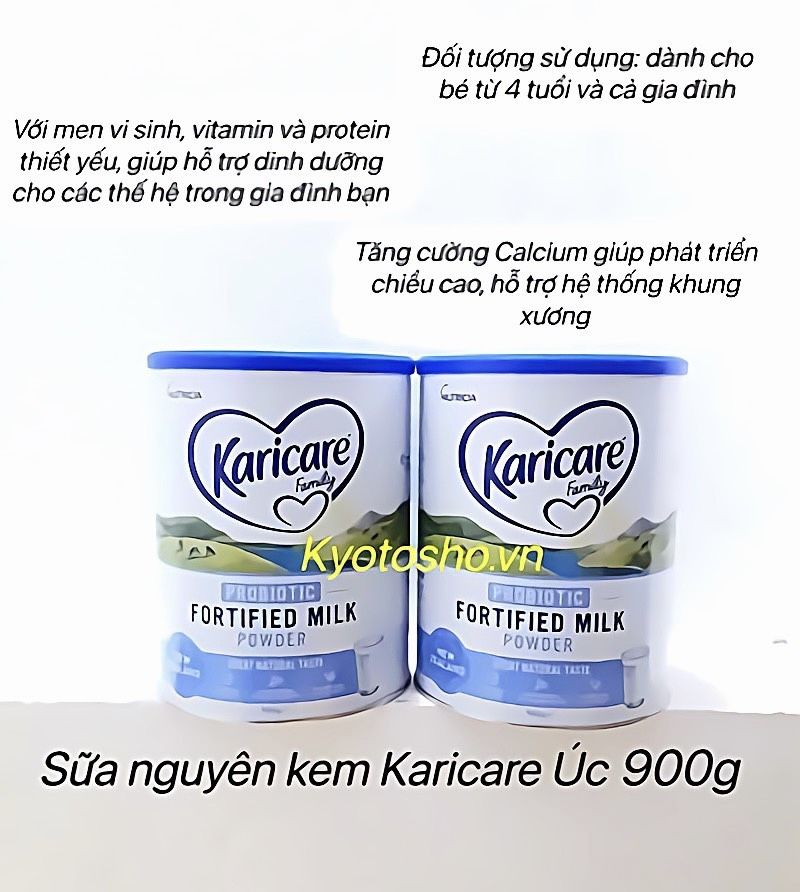 Sữa nguyên kem Karicare Family Úc 900g