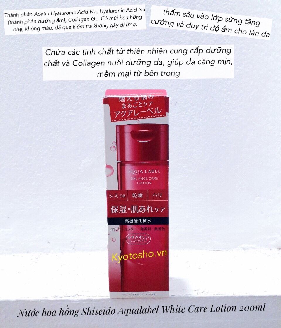 Nước hoa hồng Shiseido Aqualabel White Care Lotion 200ml