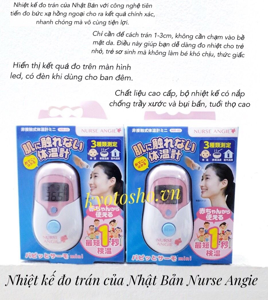 Nhiệt kế đo trán của Nhật Bản Nurse Angie