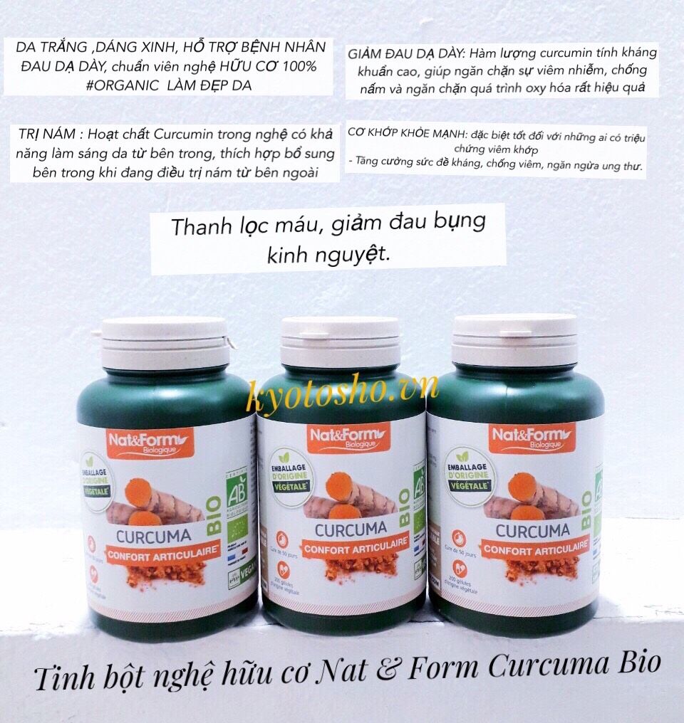 Tinh bột nghệ hữu cơ Nat &amp; Form Curcuma Bio