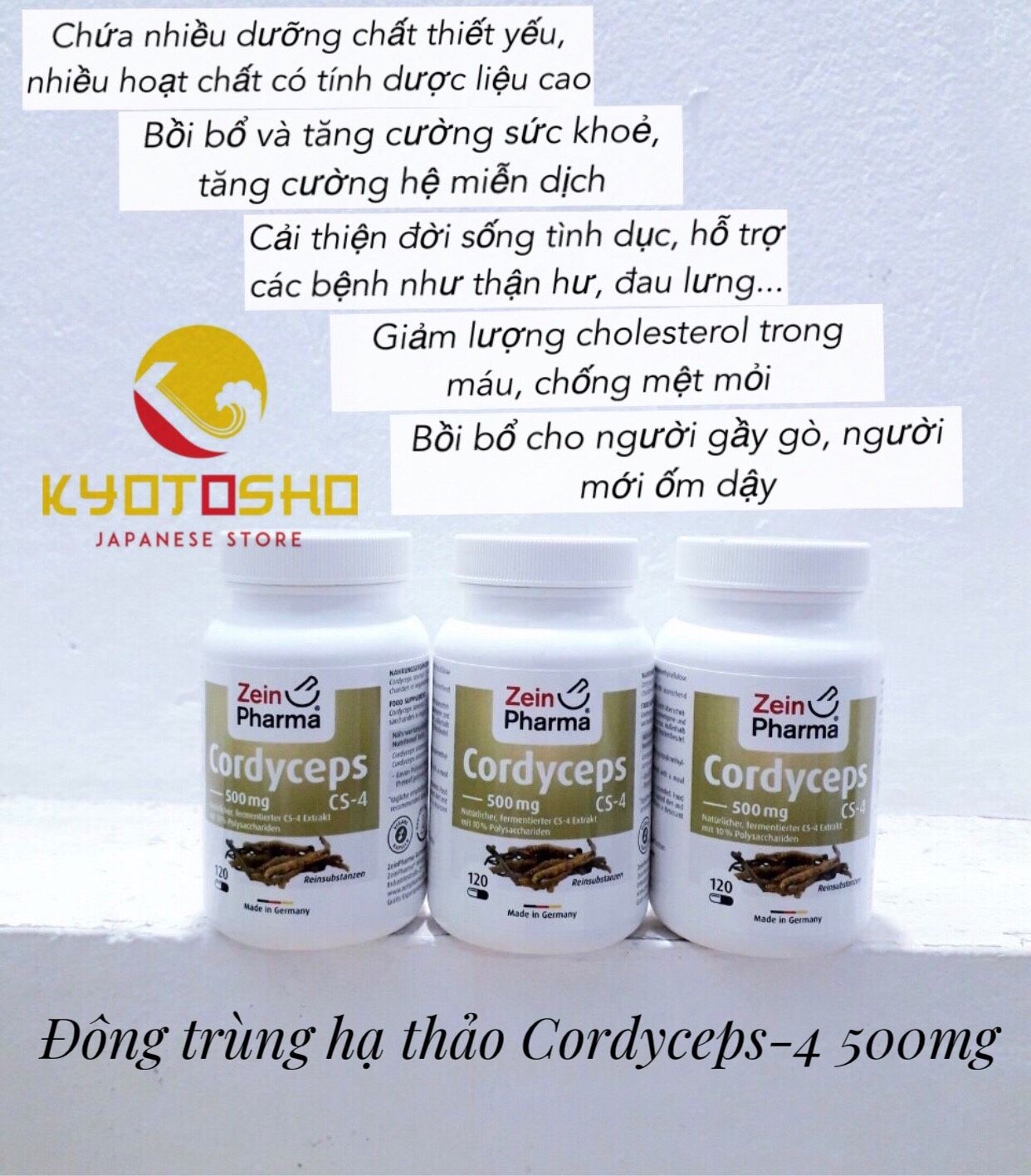 Đông Trùng Hạ Thảo Cordyceps CS-4 500mg/ 120v- lọ