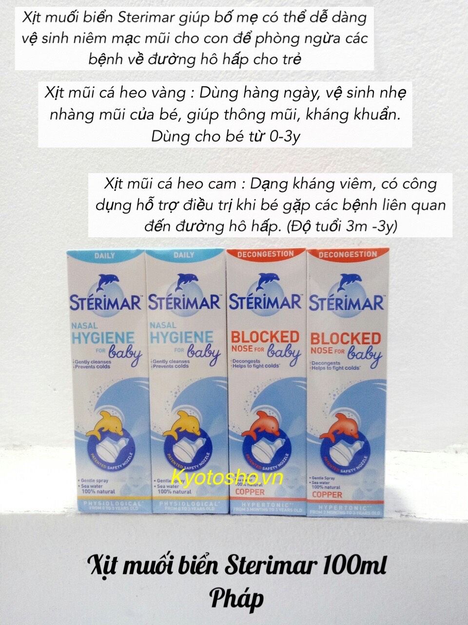 Xịt muối biển Sterimar Baby (100ml) (0-3 tuổi)