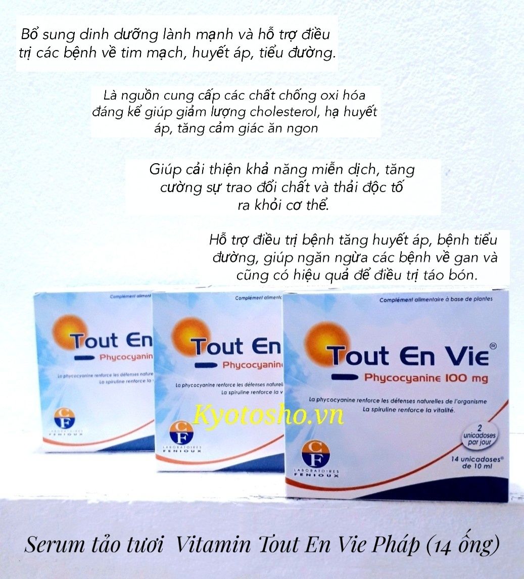 Serum tảo tươi  Vitamin Tout En Vie Của Pháp (14 ống)